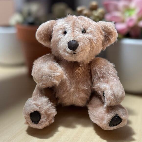 Vintage Teddy Bear Musical Lullaby Wind Up Mohair Jointed 14” Maker Unknown - Picture 1 of 7